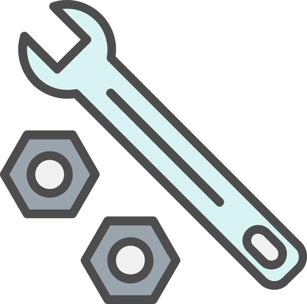 Wrench  And Bolt Vector Icon