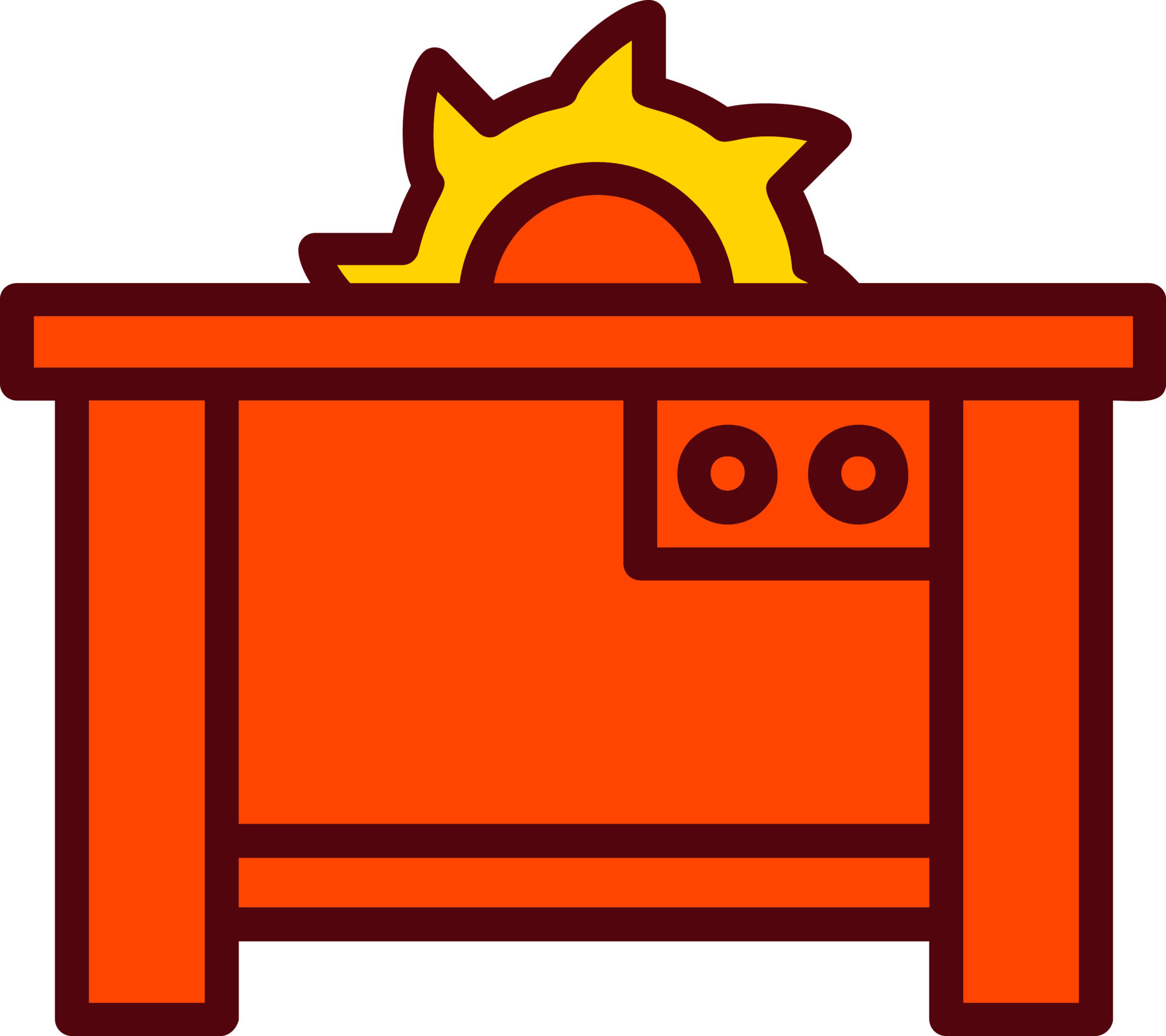 Table Saw Vector Icon 17134856 Vector Art at Vecteezy