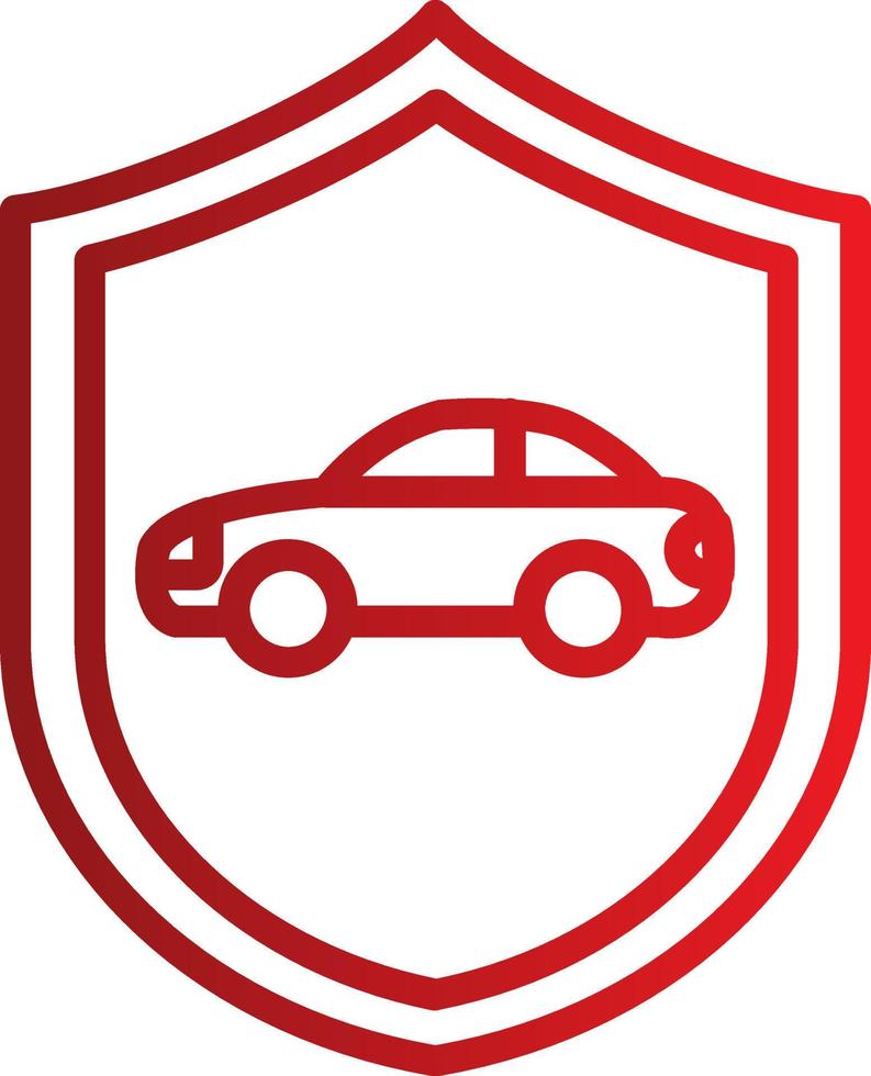 icono de vector de seguro de coche