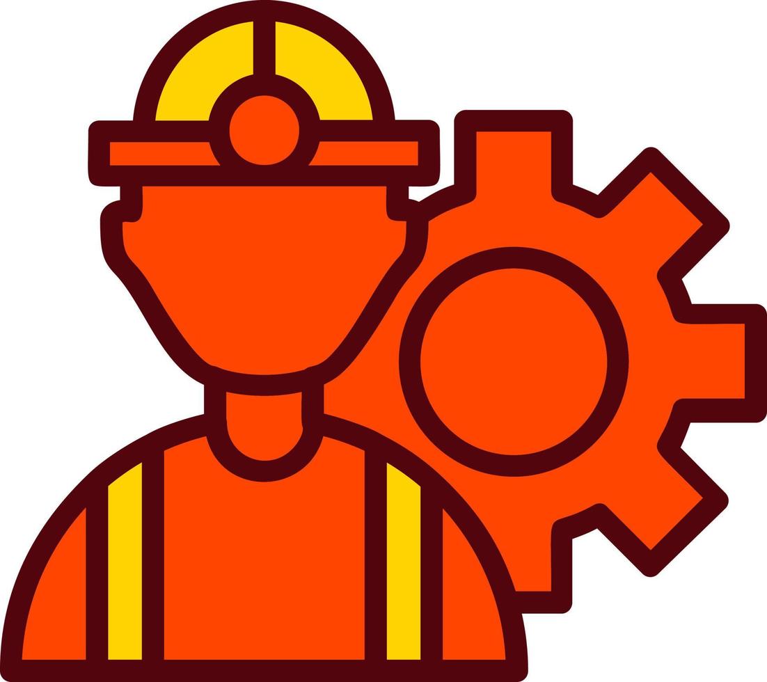 icono de vector de trabajador