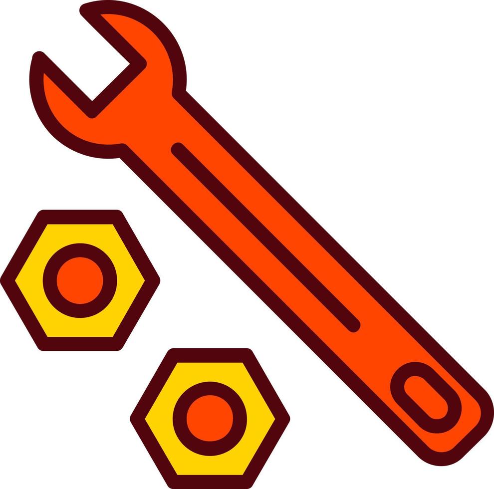 Wrench  And Bolt Vector Icon