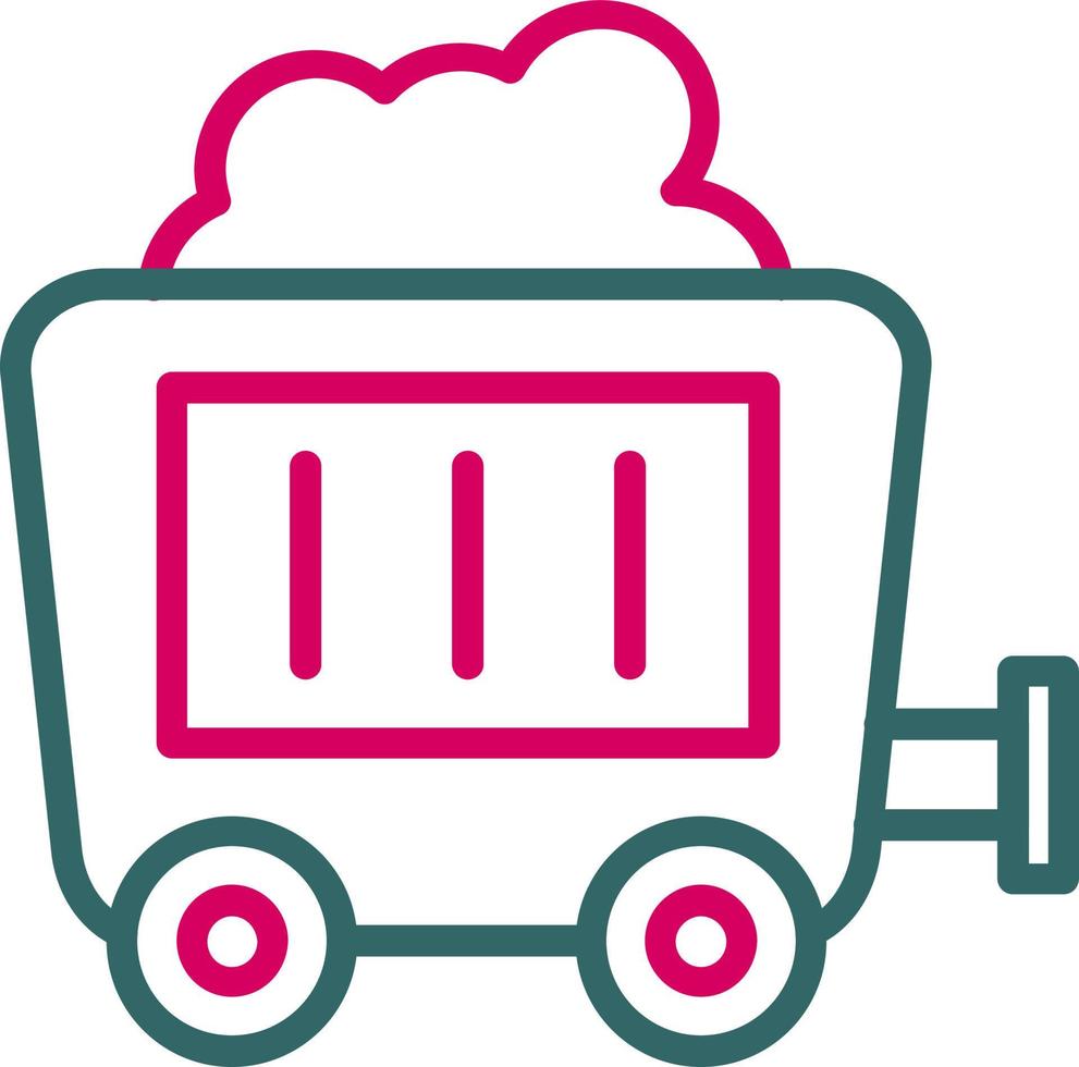 Mining Cart Vector Icon