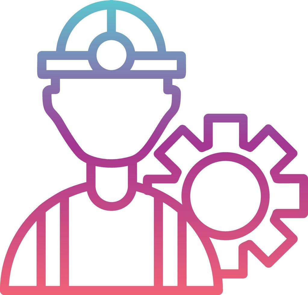 icono de vector de trabajador de construcción