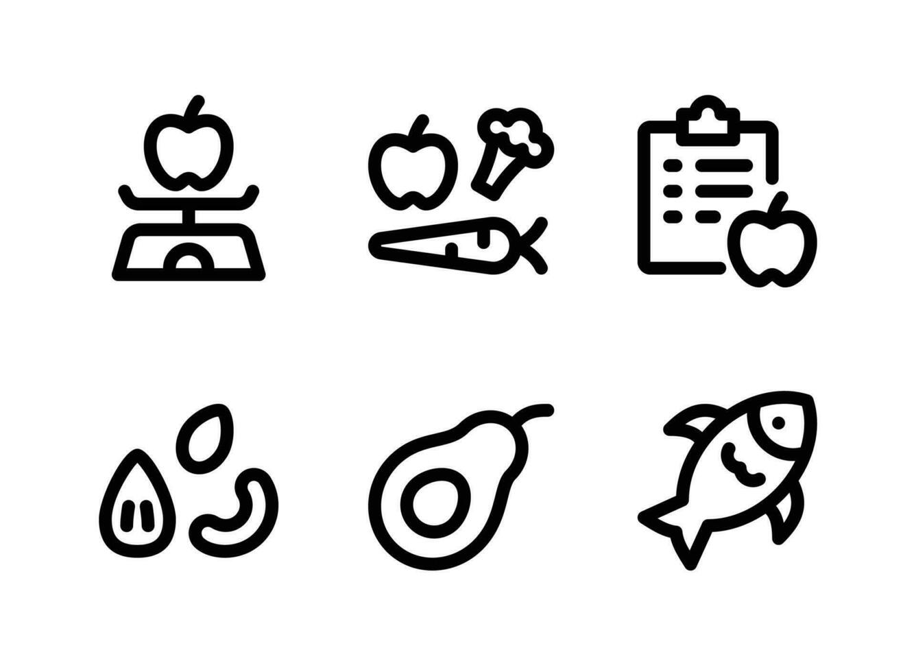 Simple Set of Diabetes Vector Line Icons