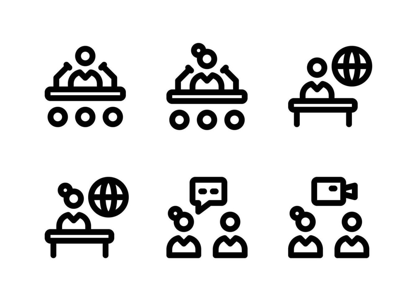 Simple Set of News Journal Vector Line Icons
