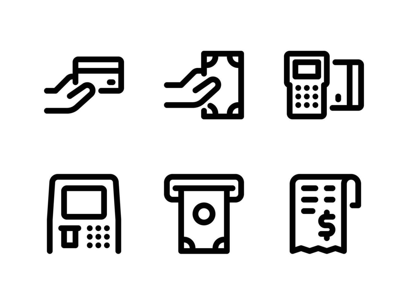 Simple Set of Supermarket Vector Line Icons