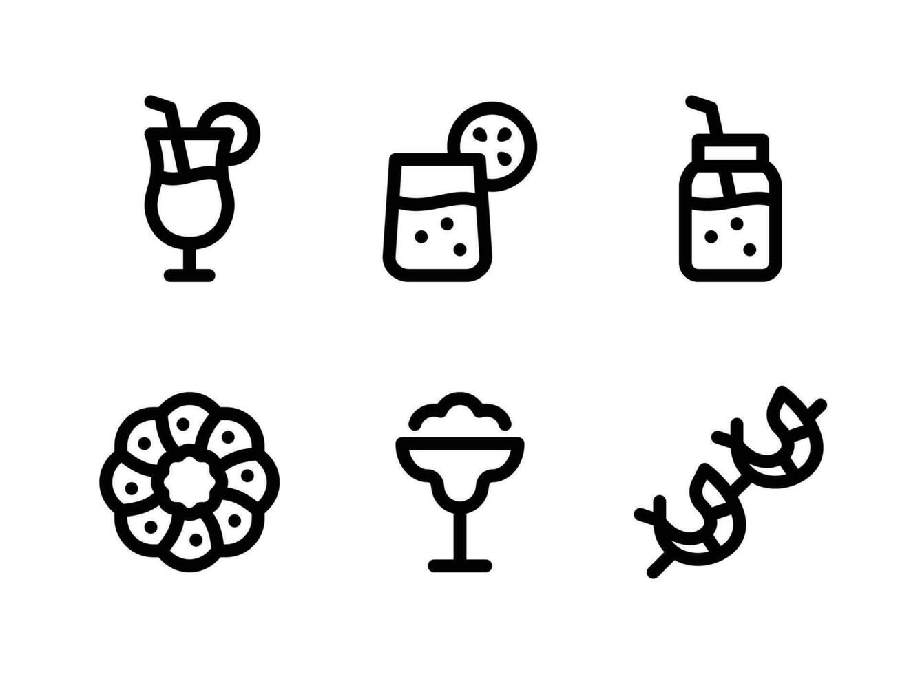 Simple Set of Mardi Gras Festival Vector Line Icons