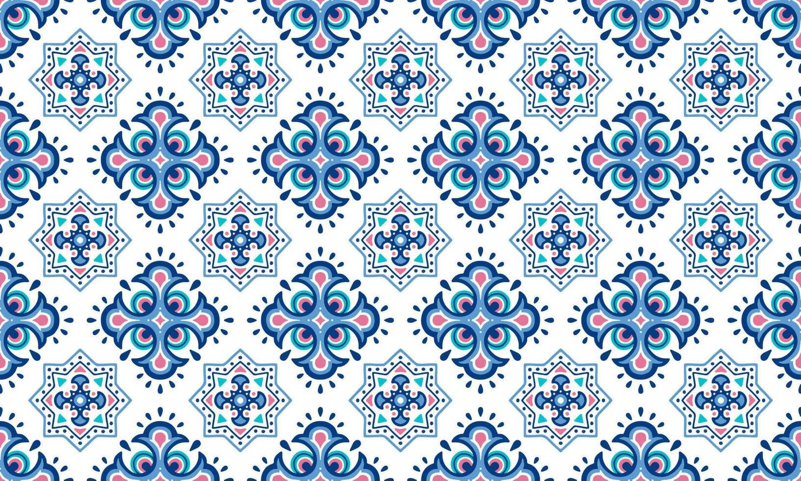 Ethnic Abstract Background cute blue indigo geometric tribal ikat folk Motif Arabic oriental native pattern traditional design,carpet,wallpaper,clothing,fabric,wrapping,print,batik,folk,knit,vector vector