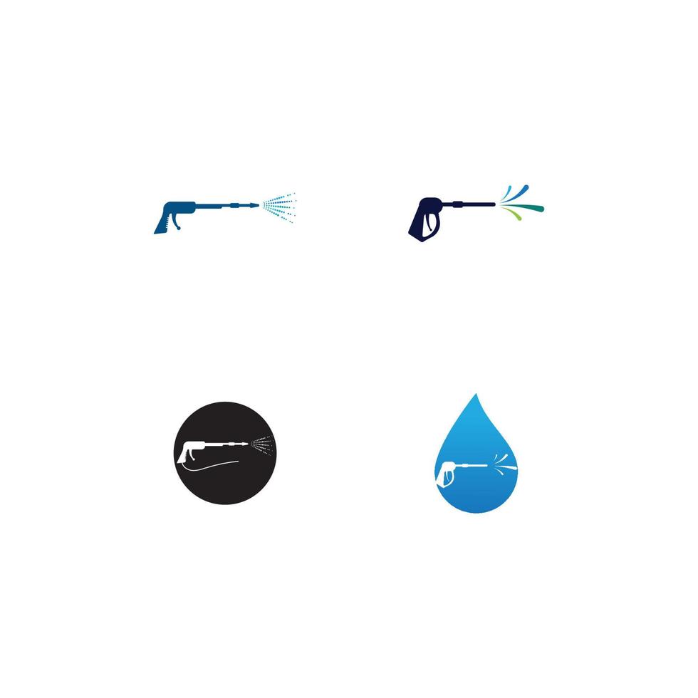 Pressure washing logo template. vector
