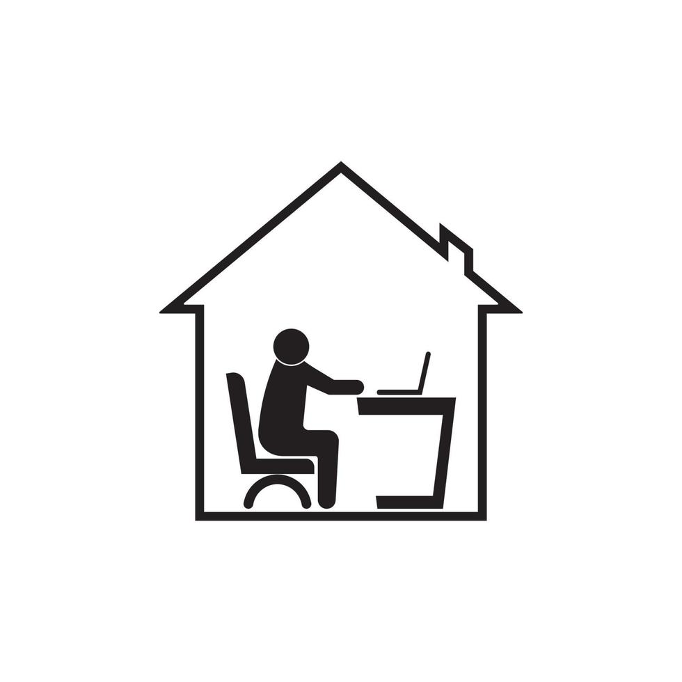 Work from home logo. vector