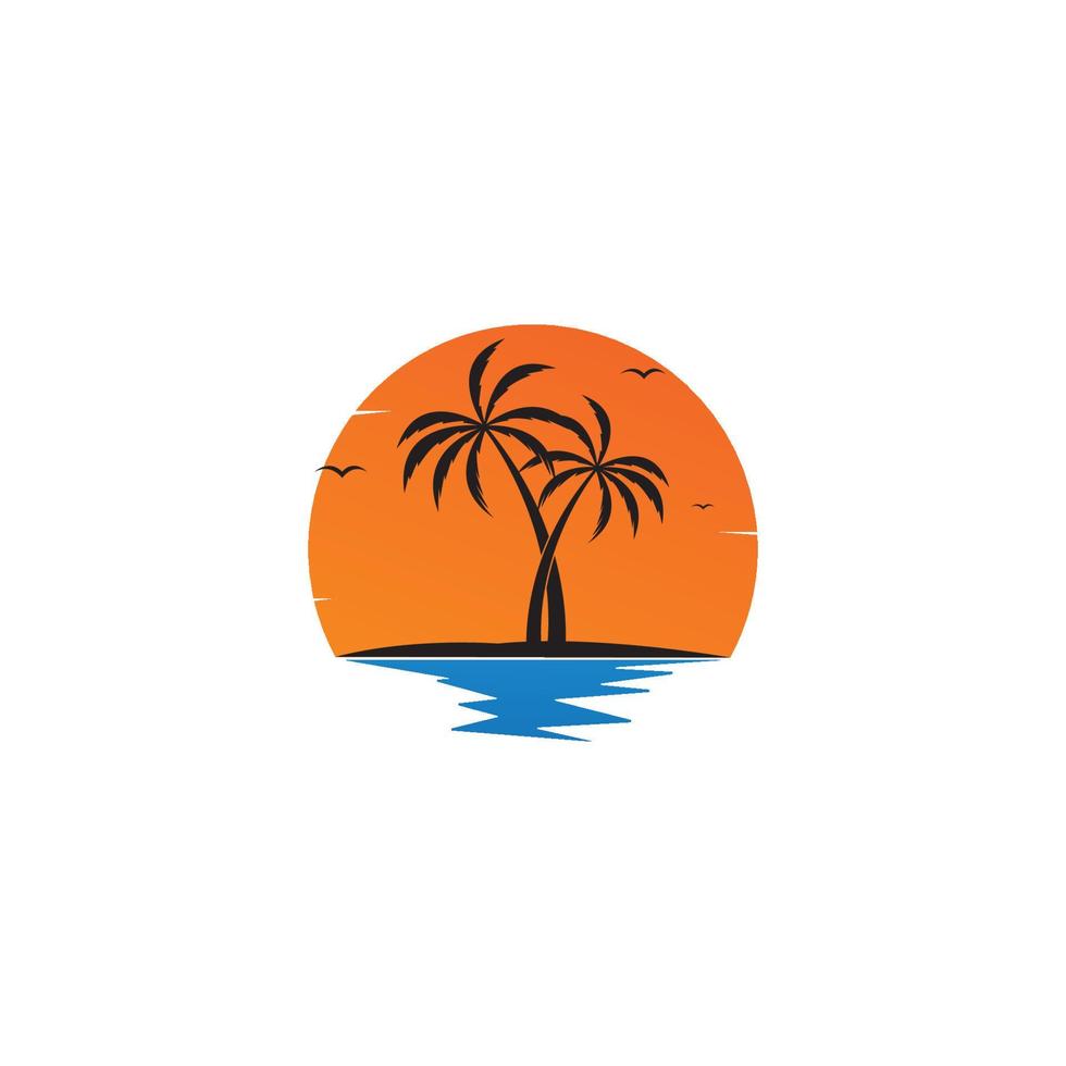 vector de icono de logotipo de puesta de sol
