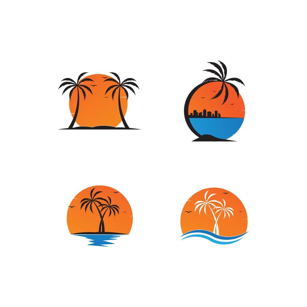 sunset logo icon vector