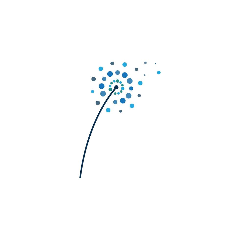 Dandelion flower logo vector