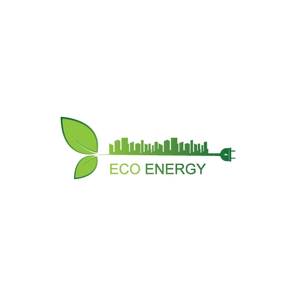 Eco energy logo template vector icon