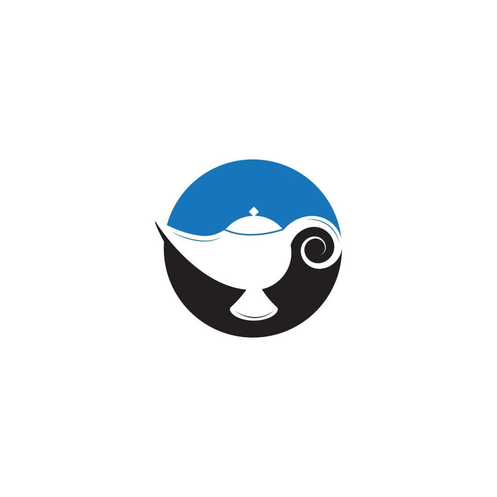 Magic lamp logo vector