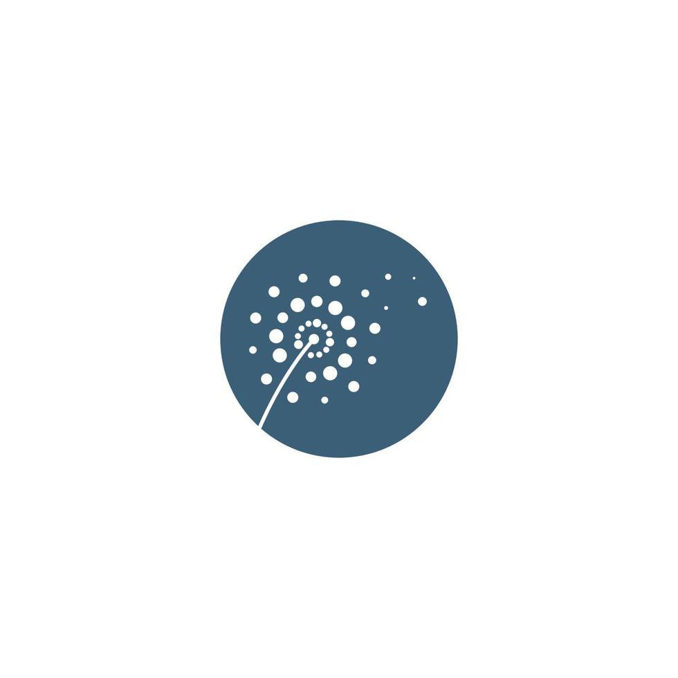 Dandelion flower logo vector