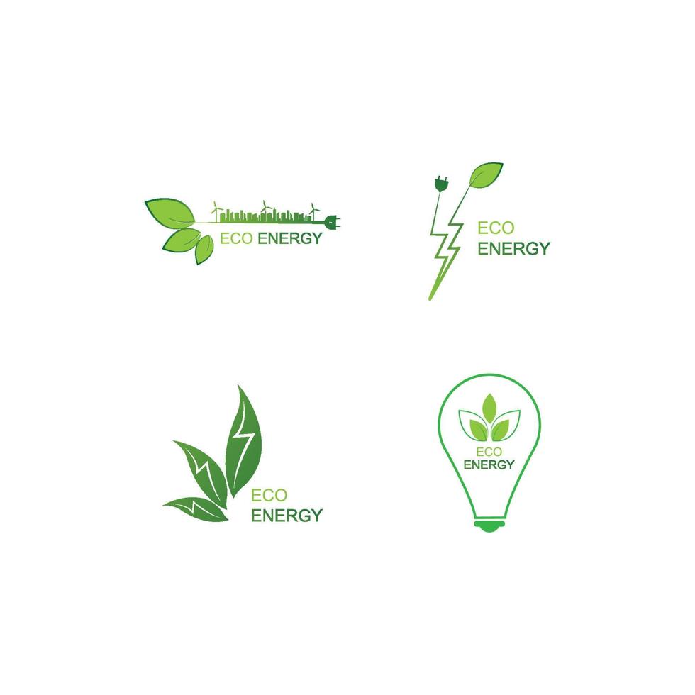 Eco energy logo template vector