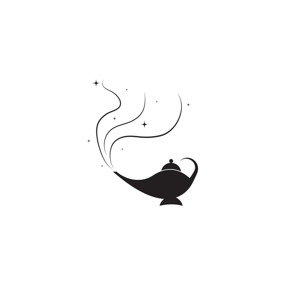 Magic lamp logo vector