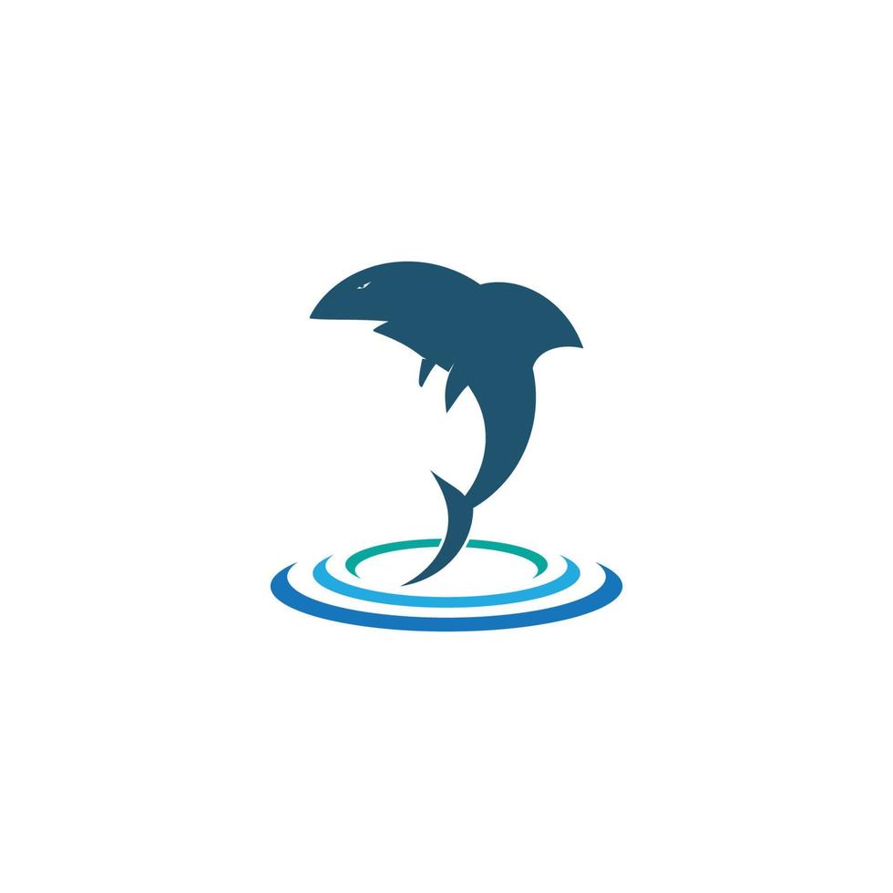 plantilla de vector de logotipo de tiburón