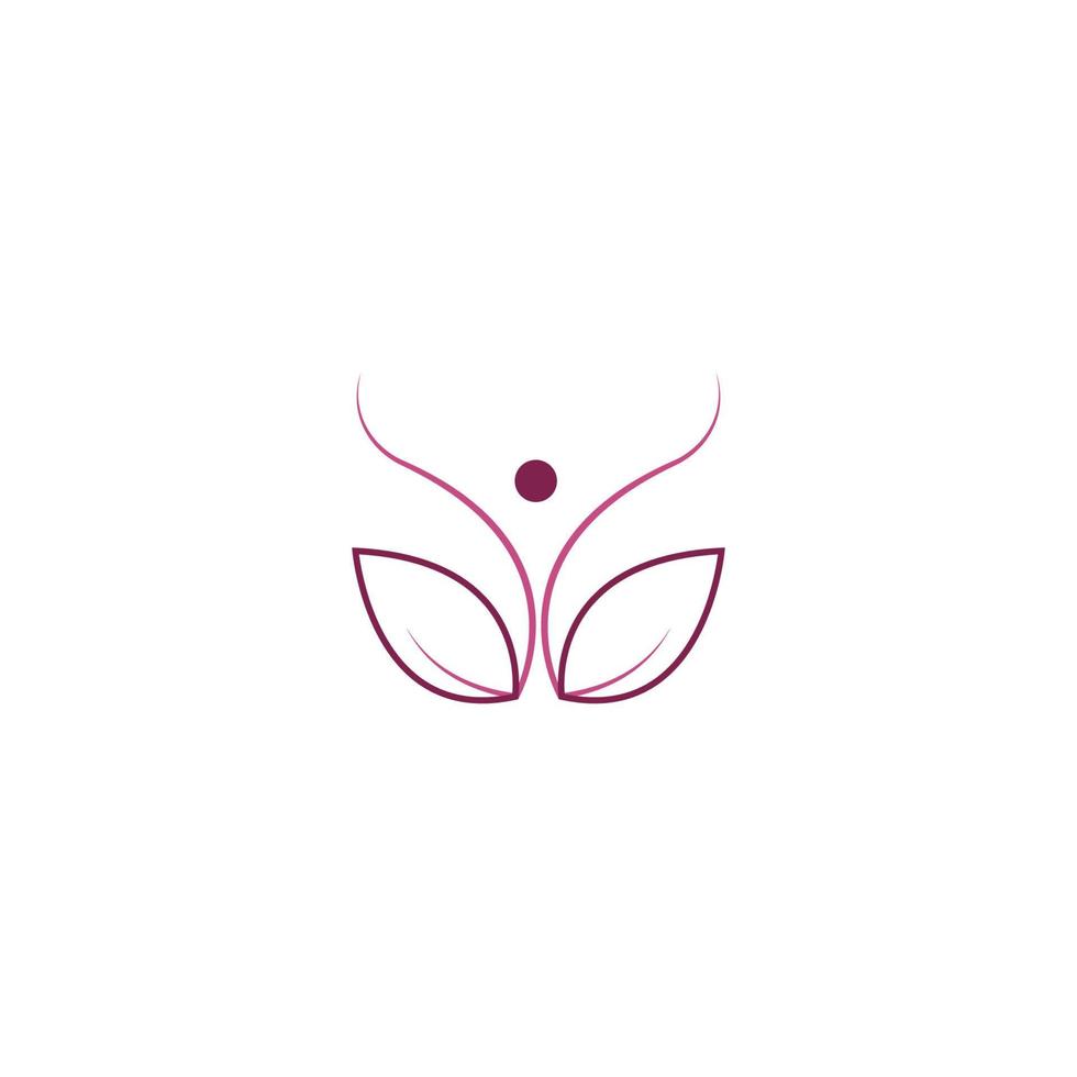 Meditation yoga logo template vector