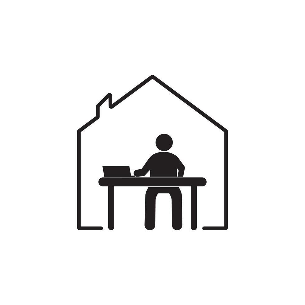 Work from home logo. vector