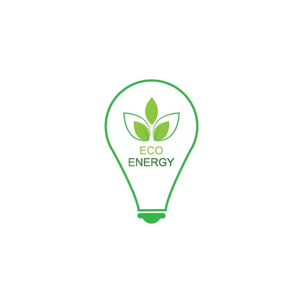Eco energy logo template vector