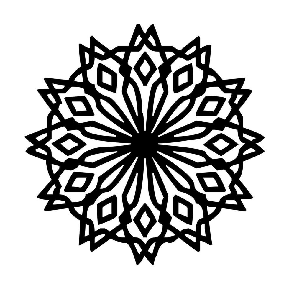 Mandala art design isolated on white background. Circular ornamental round design vector illustration.