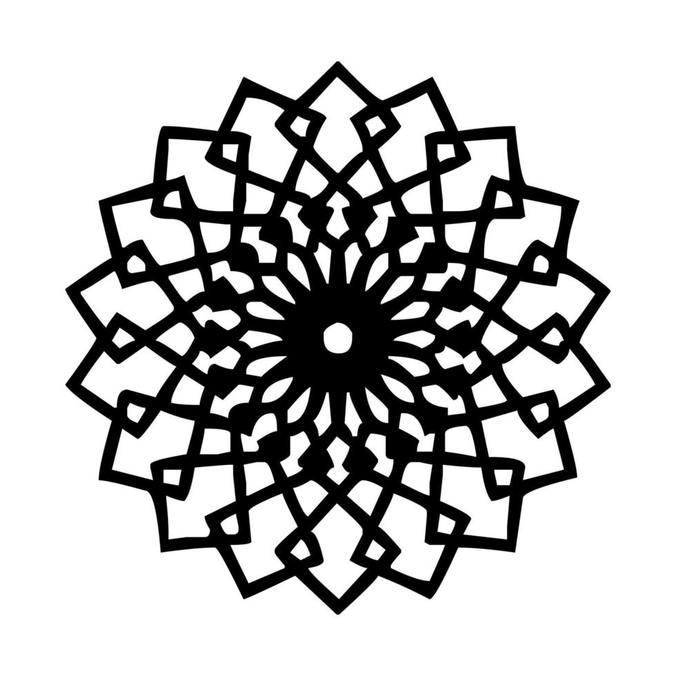 Mandala art design isolated on white background. Circular ornamental round design vector illustration.