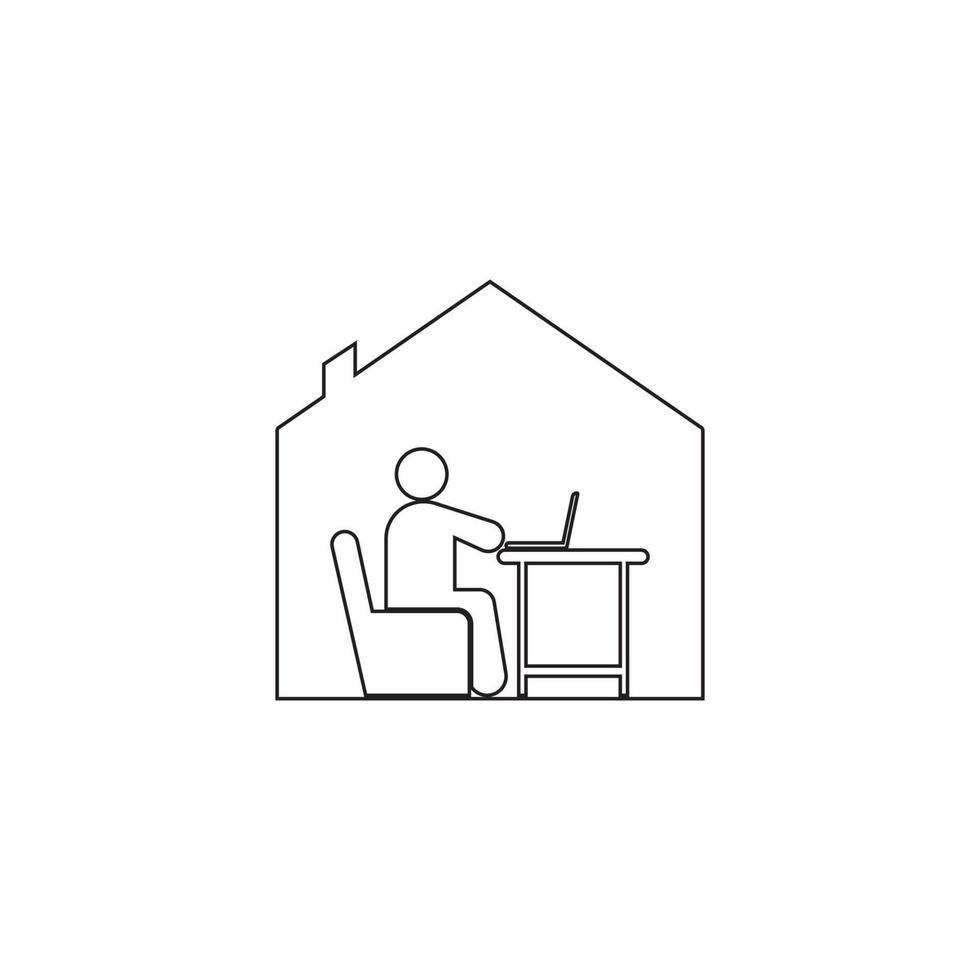 Work from home logo. vector