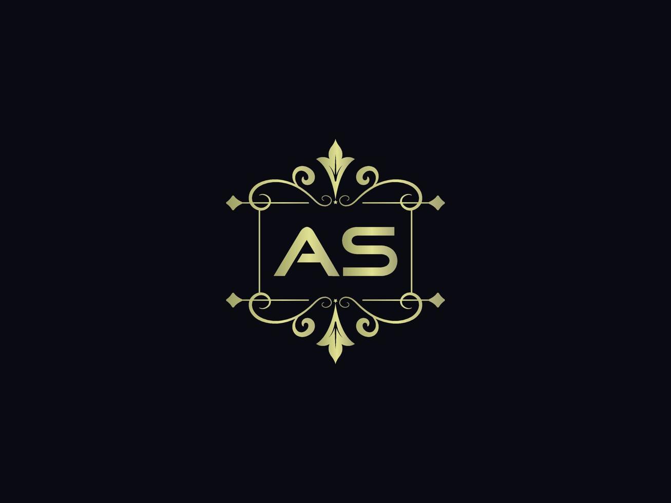 Initial As a s Logo Icon, Unique As Luxury Letter Logo Design vector
