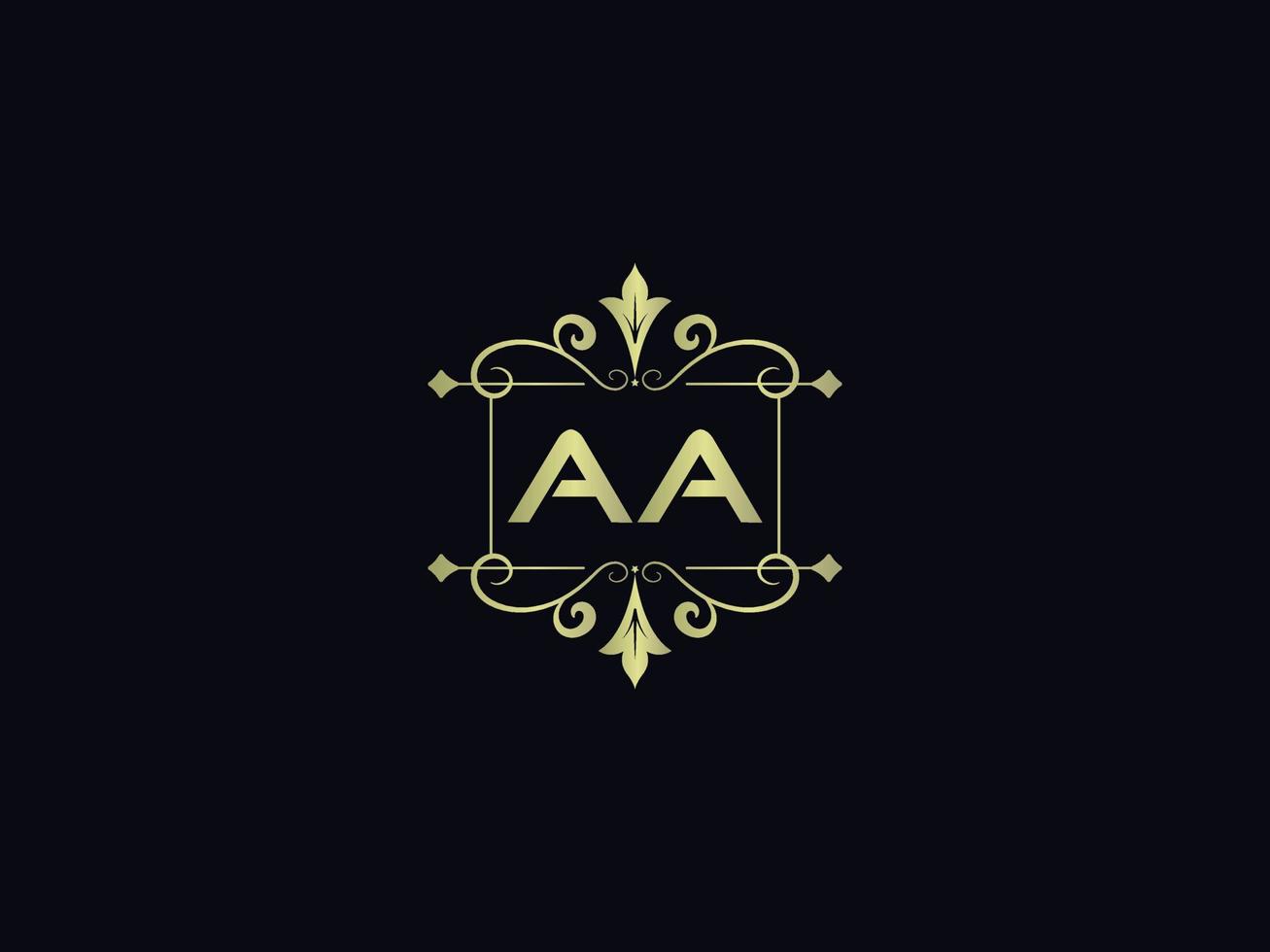 icono inicial del logotipo aa, diseño exclusivo del logotipo de la letra aa de lujo vector