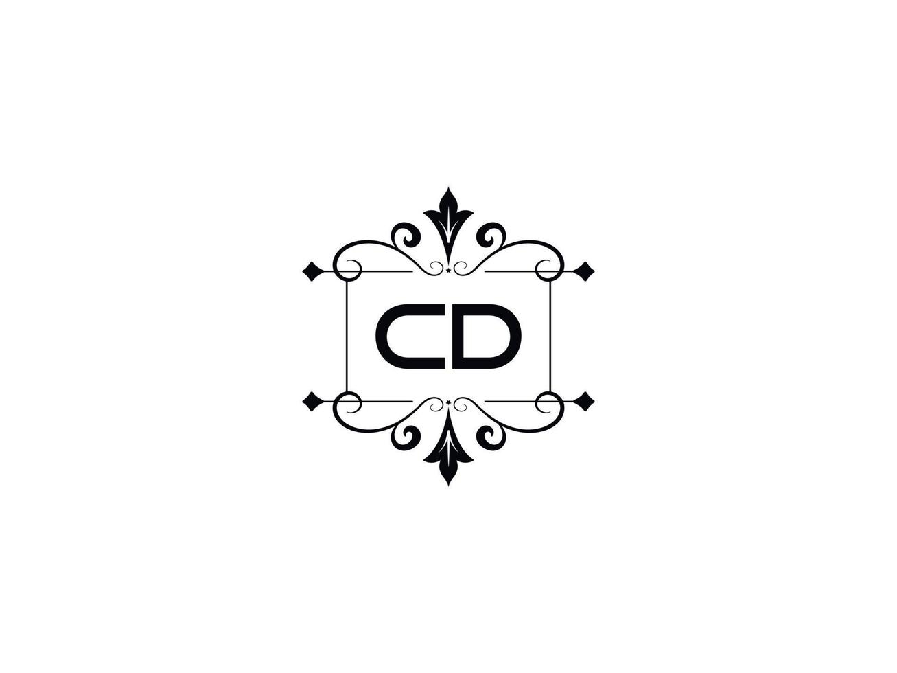 Creative Cd Logo Image, Monogram CD Luxury Letter Design vector