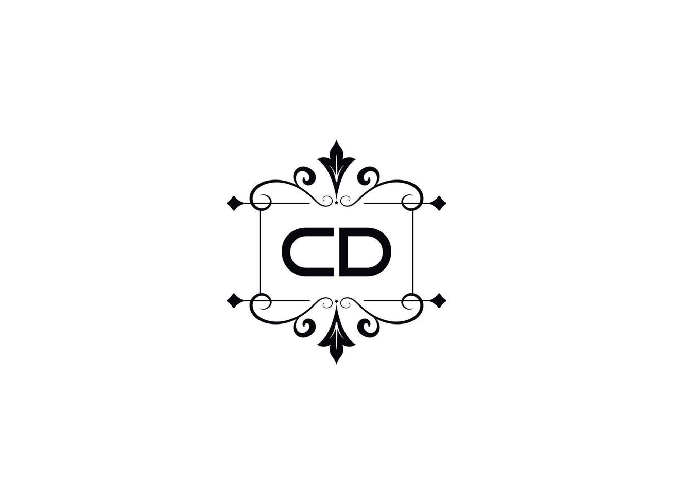 Creative Cd Logo Image, Monogram CD Luxury Letter Design vector