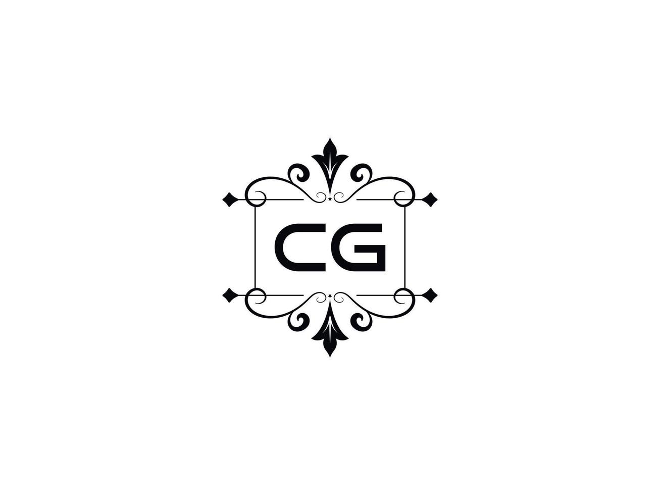 Creative Cg Logo Image, Monogram Cg Luxury Letter Design vector