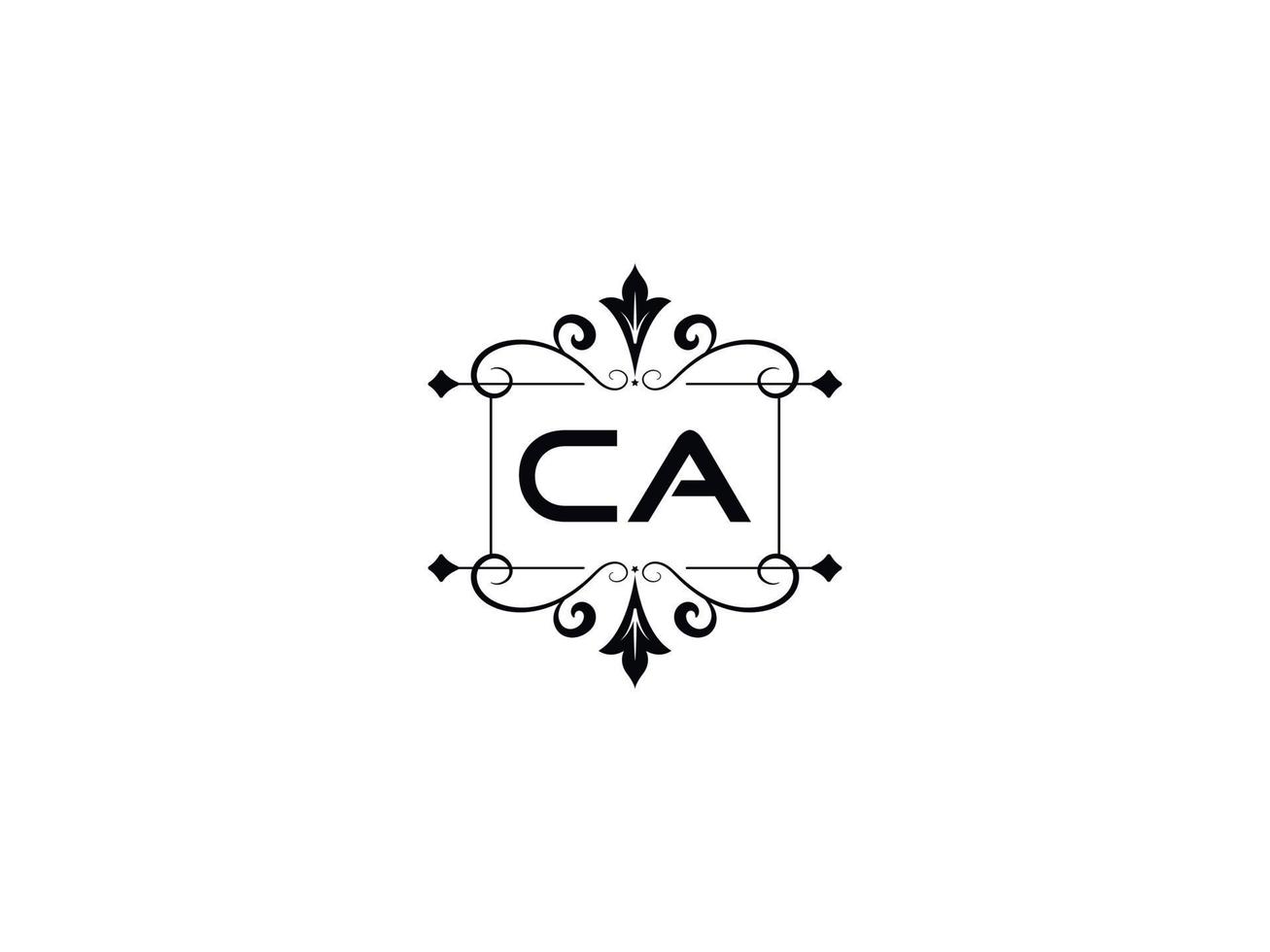 Creative Ca Logo Image, Monogram Ca Luxury Letter Design vector