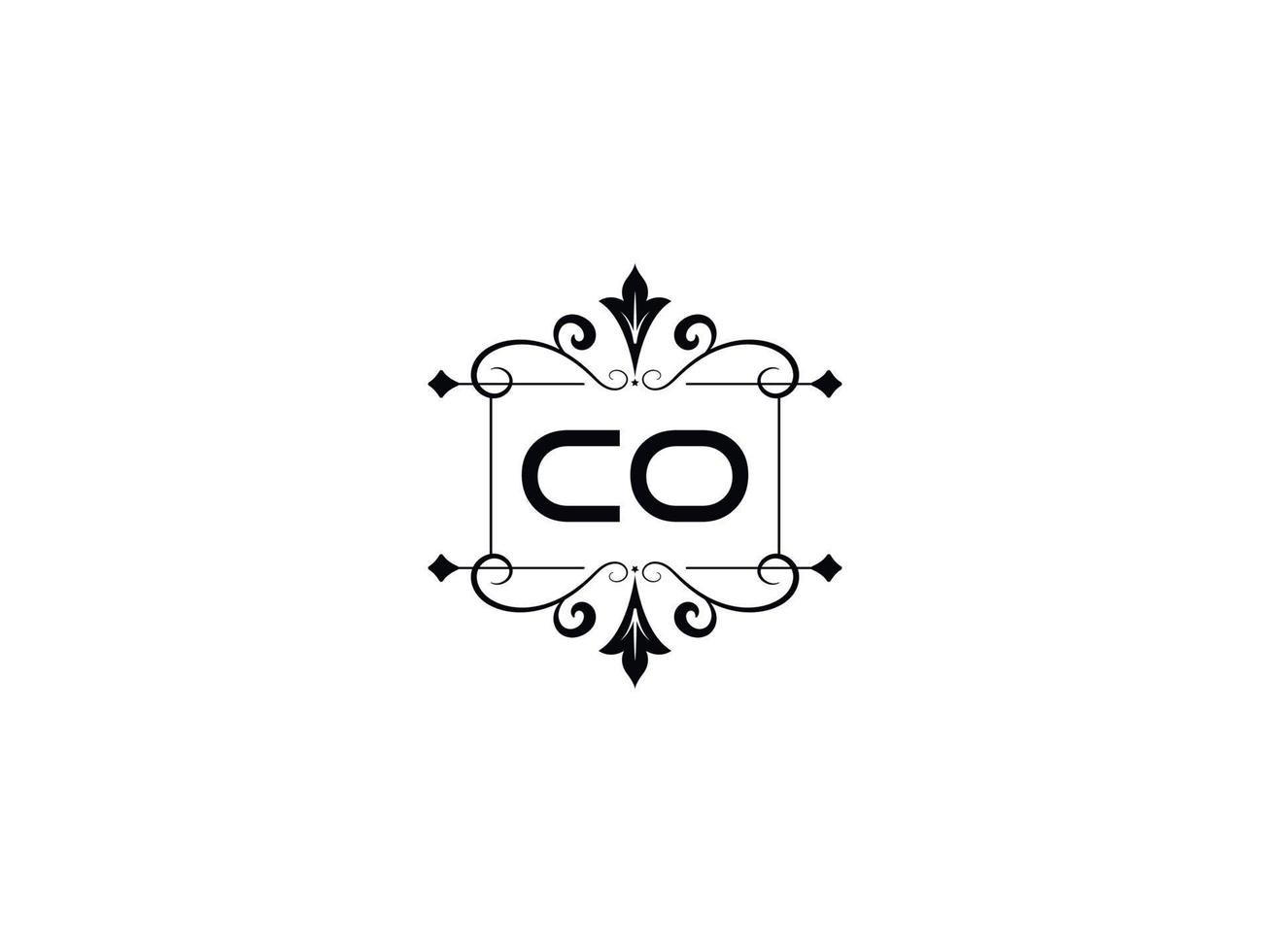 imagen del logotipo de creative co, diseño de carta de lujo monogram co vector