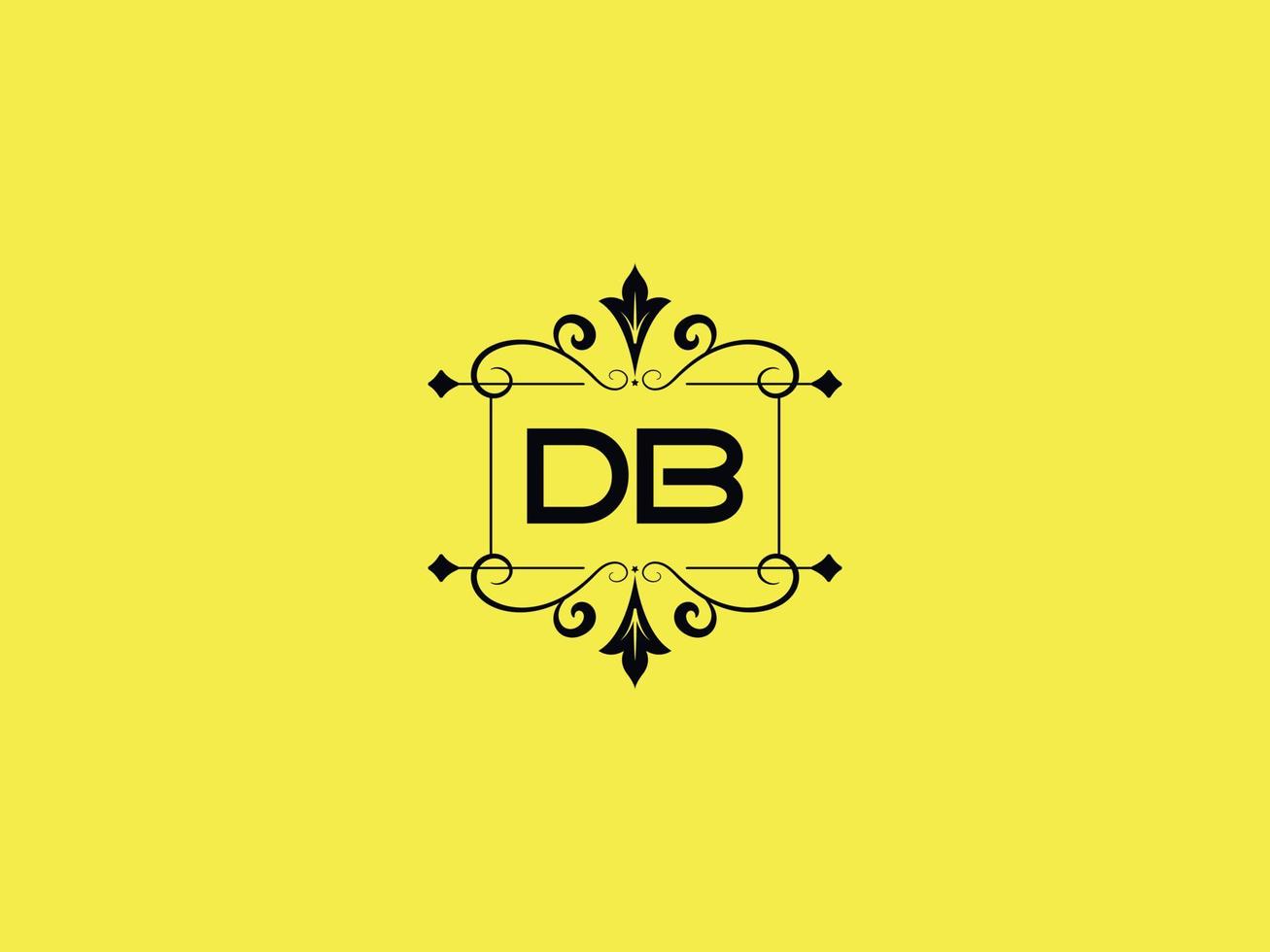 Colorful Db Logo Icon, Minimalist Db Luxury Letter Logo Stock vector