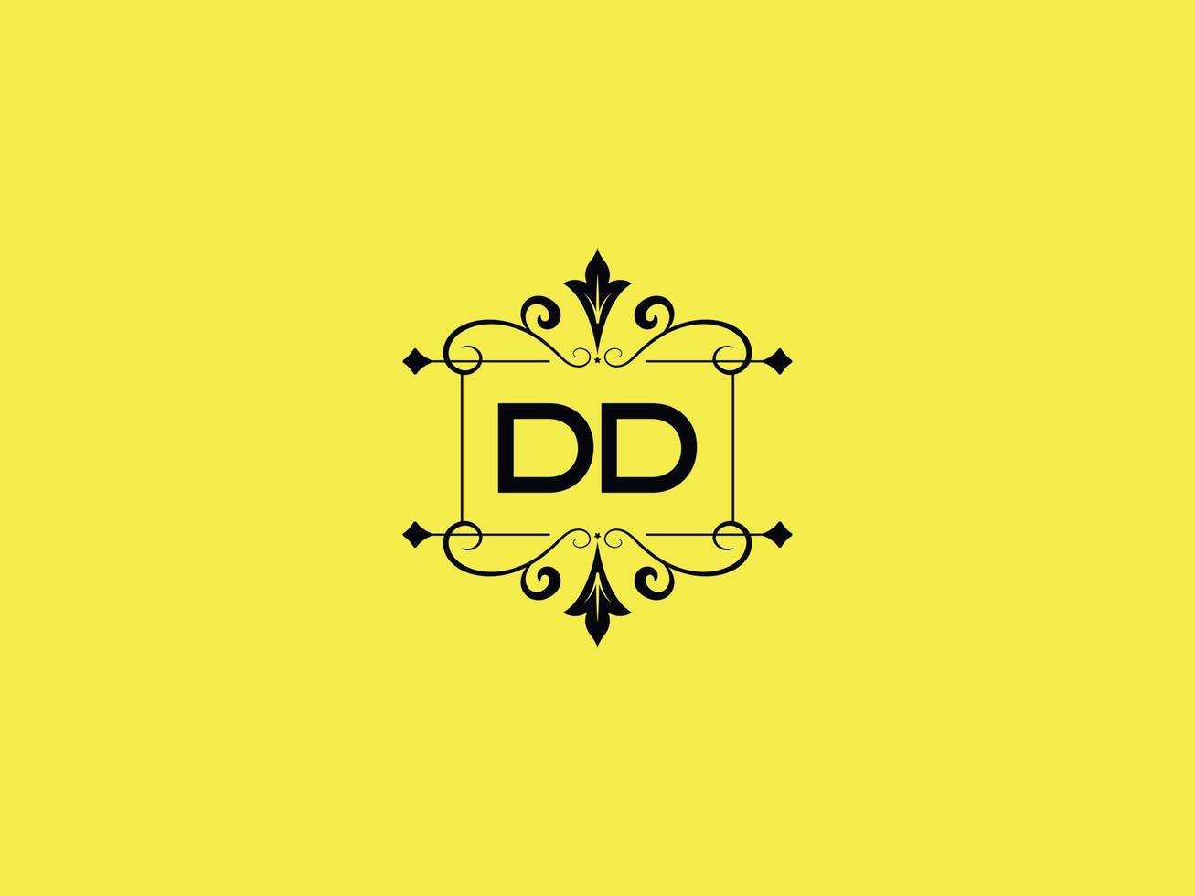 Colorful Dd Logo Icon, Minimalist DD Luxury Letter Logo Stock vector