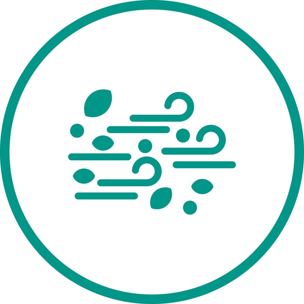 Wind Glyph Round Circle Icon vector