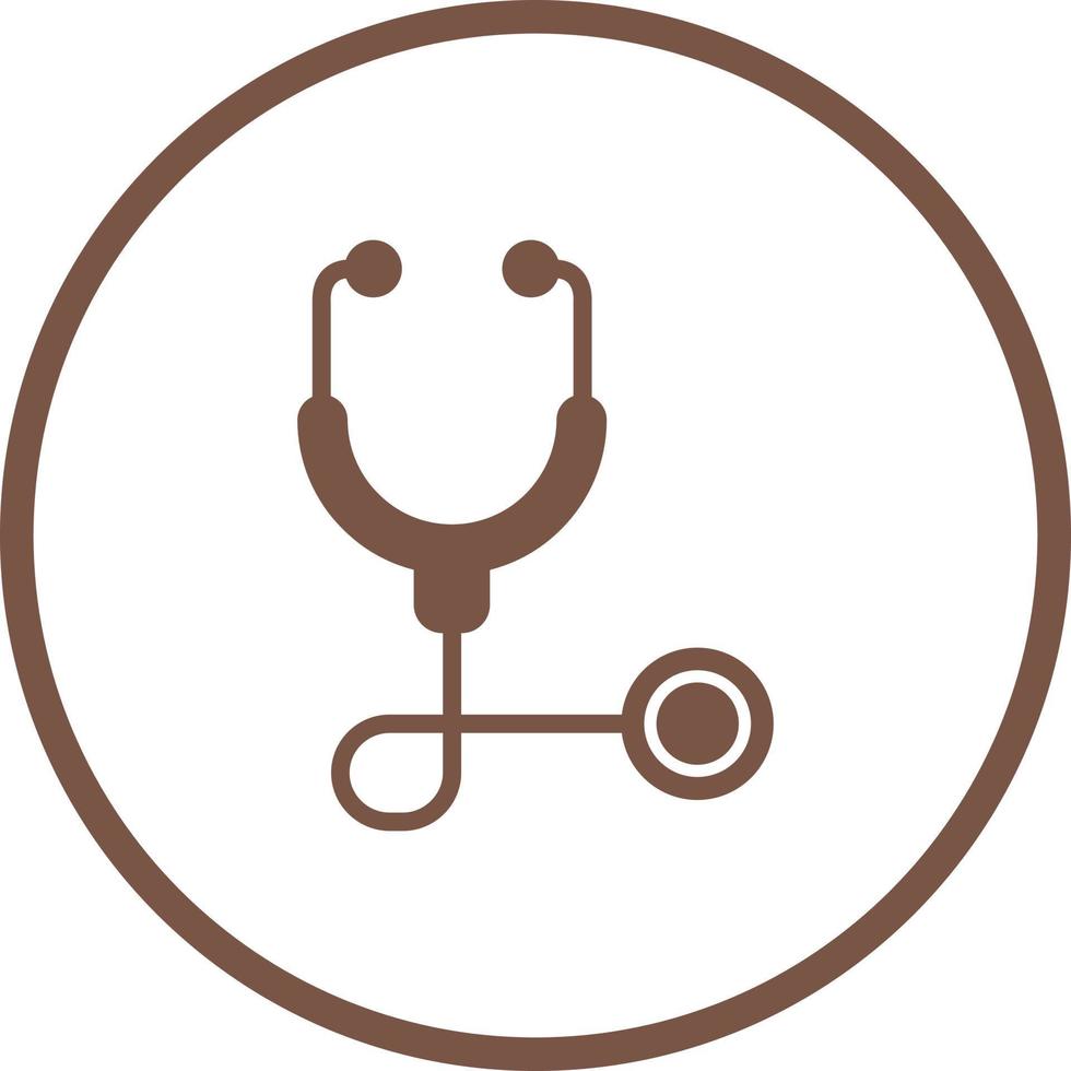 Stethoscope Glyph Round Circle Icon vector