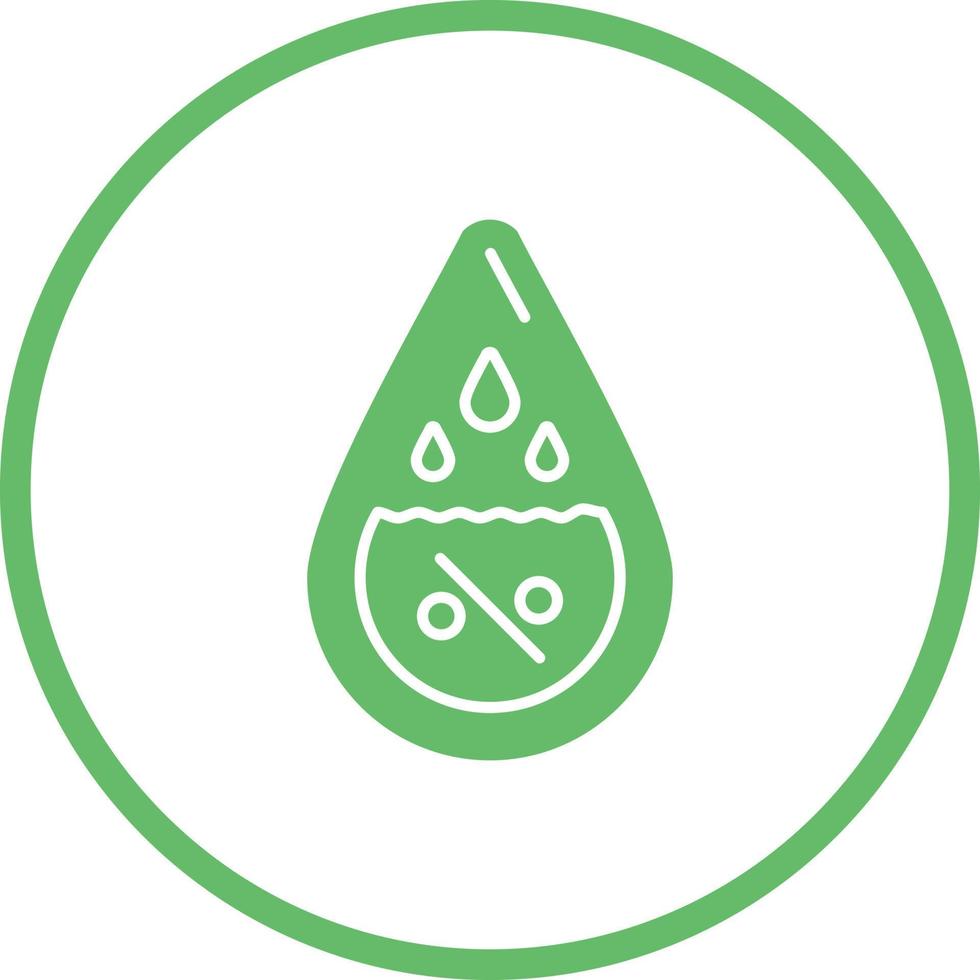 Humidity Glyph Round Circle Icon vector
