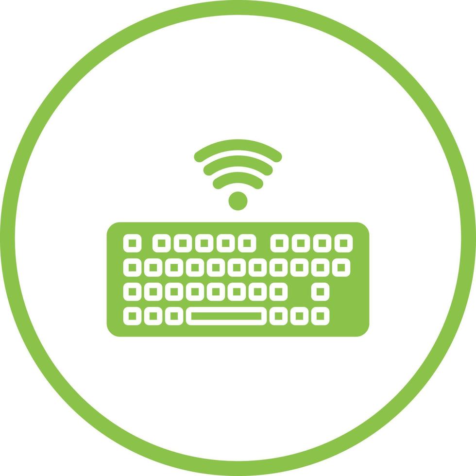 Wireless Keyboard Vector Icon