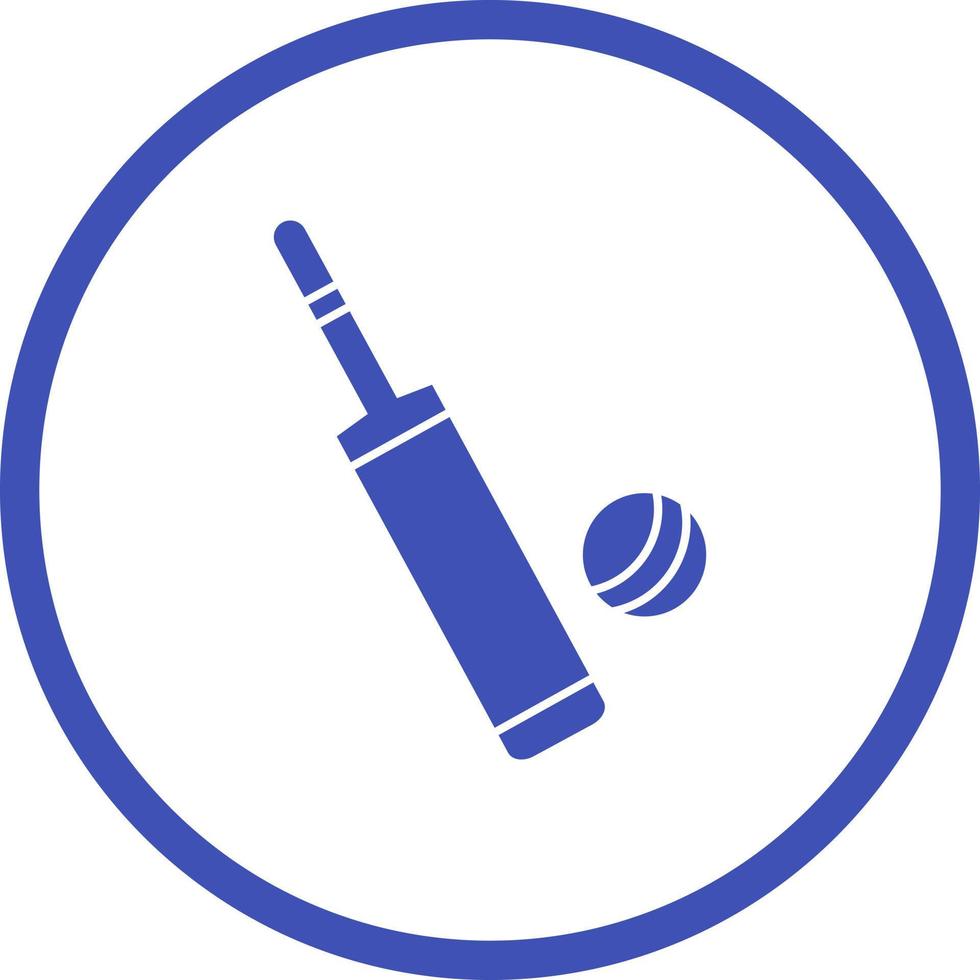 Beautiful Bat and Ball Glyph Vector Icon