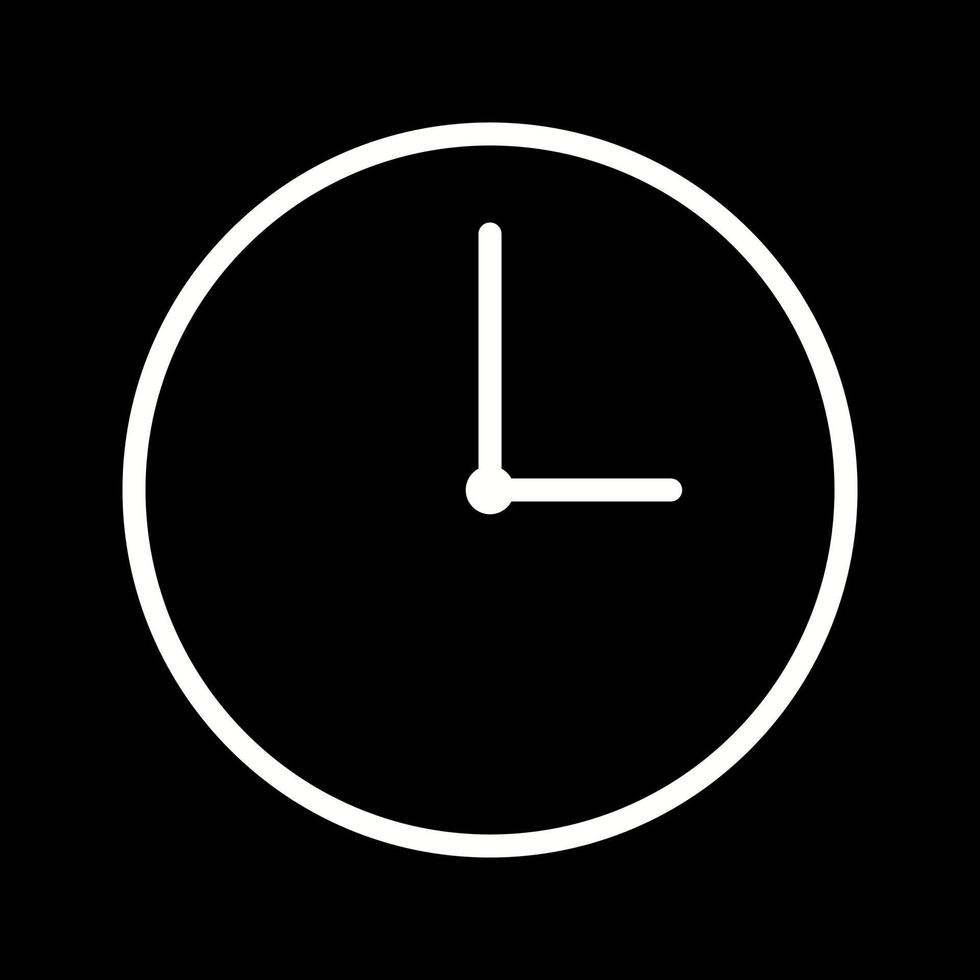 hermoso icono de línea de vector de reloj