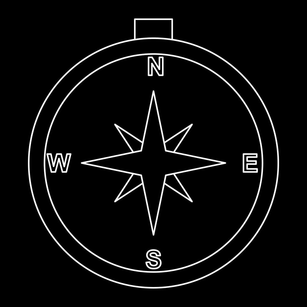 Beautiful compass vector line icon