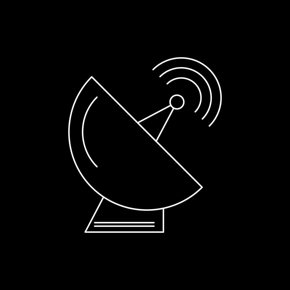 Beautiful Dish antenna line icon vector