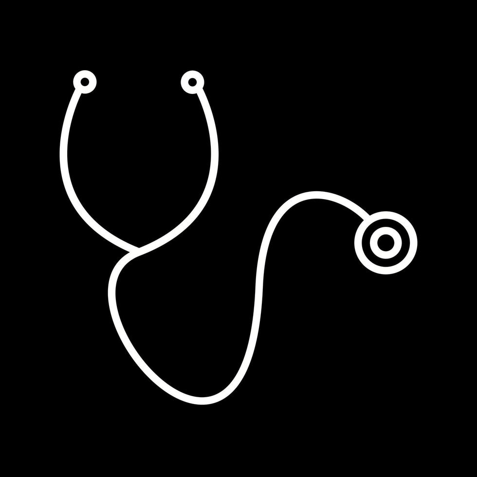 Beautiful stethoscope vector line icon
