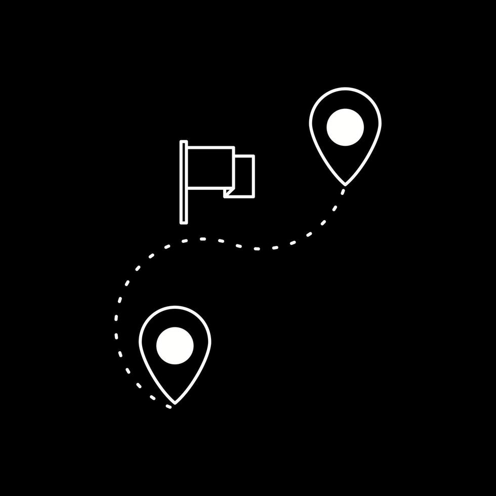 Beautiful Route vector line icon