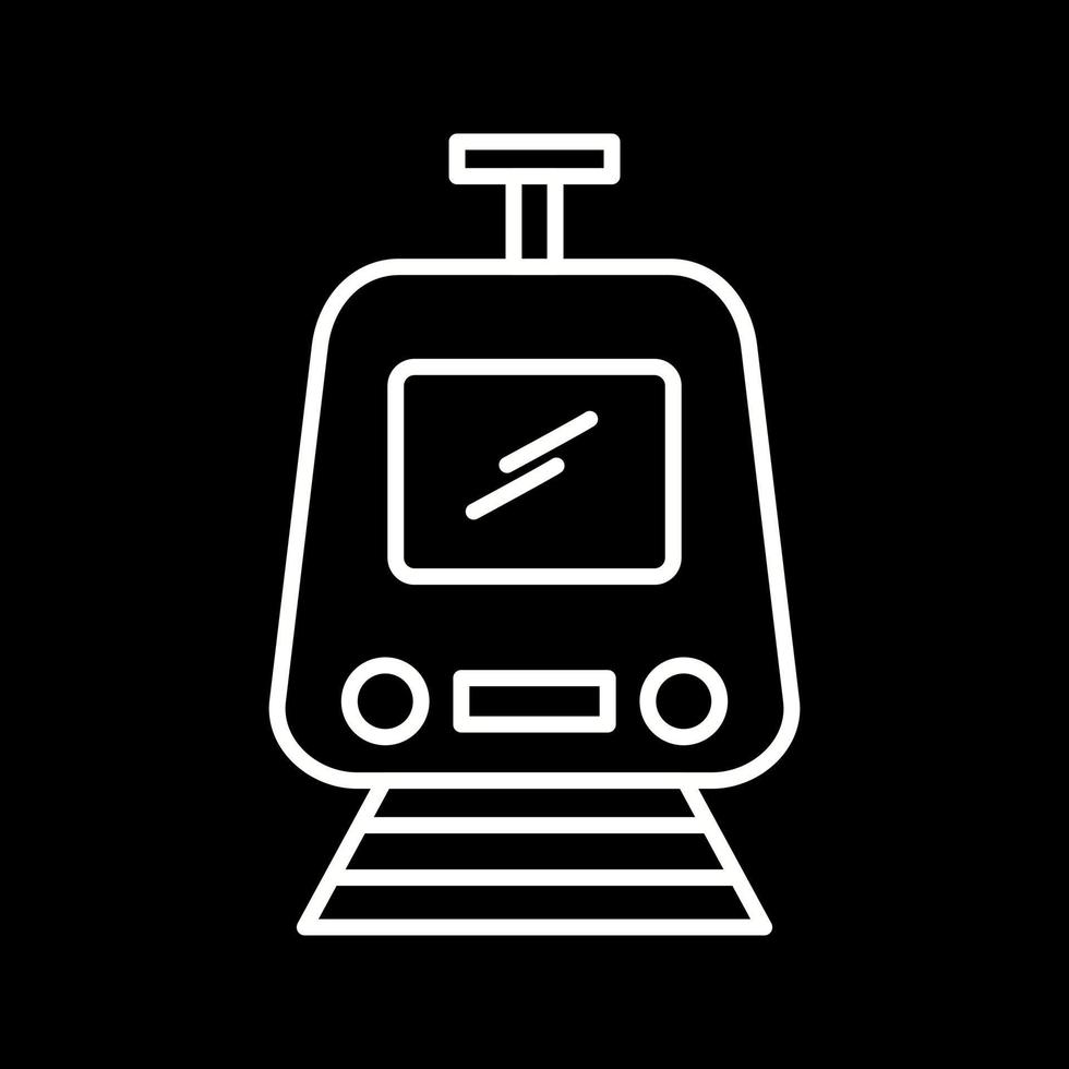 hermoso icono de línea de vector de tren