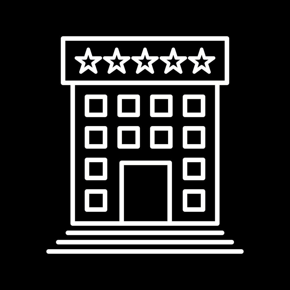 Beautiful Five Star hotel Vector line icon